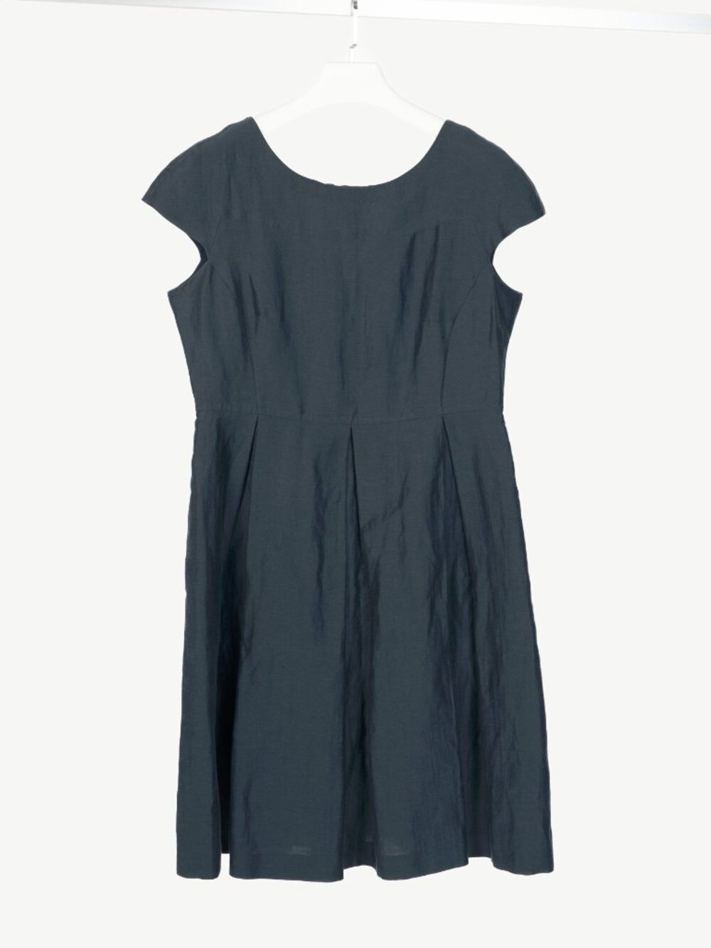 Weekend Max Mara Blue Linen-Shantung Pleated Dress
